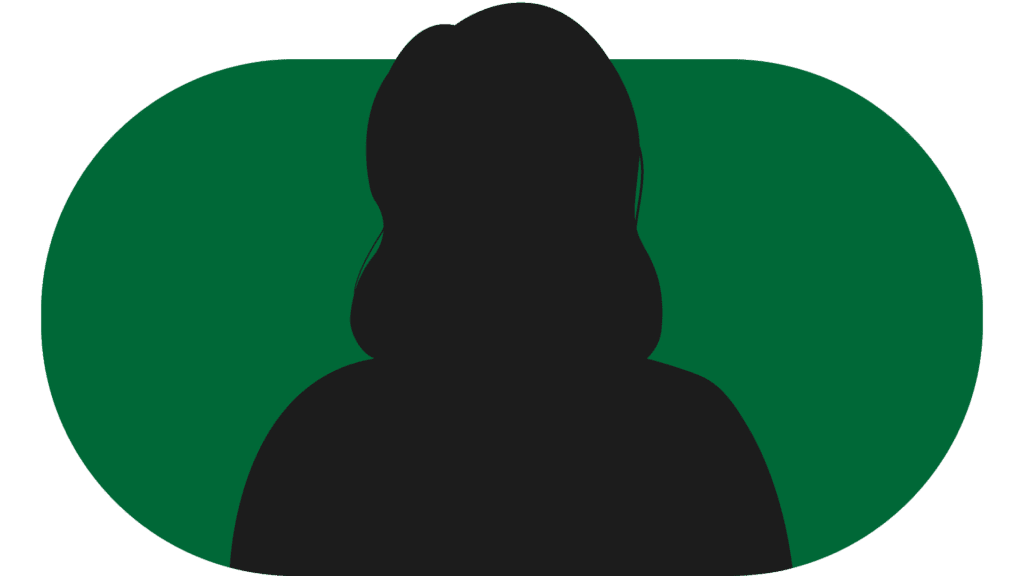 SIlhouette de femme sur fond vert