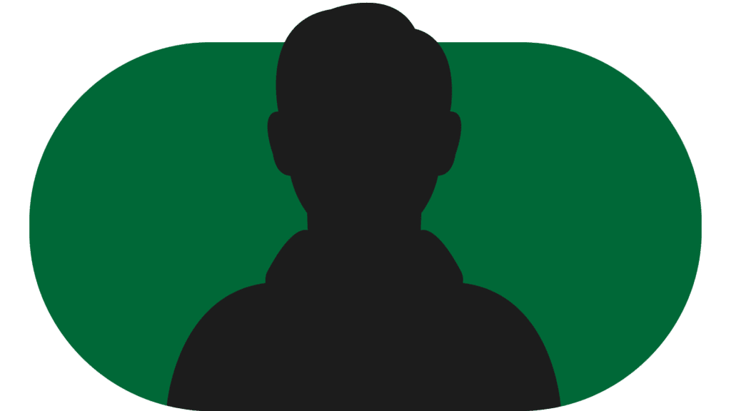 Silhouette d'un homme sur fond vert